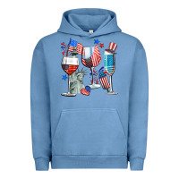 Pigment Pebble Blue american wine Urban Hoodie - CowGirlArtShop