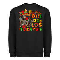 Black dia de los muertos Heavyweight Sweatshirt - AdoDesignShop