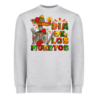 Heather Grey dia de los muertos Heavyweight Sweatshirt - AdoDesignShop