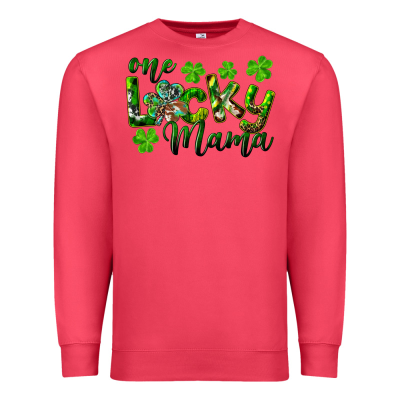 St. Patrick's Day One Lucky Mama Premium Sweatshirt by RanaPortraitStore | Teevron