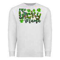 Oatmeal Heather st. patrick's day one lucky mama Premium Sweatshirt - RanaPortraitStore