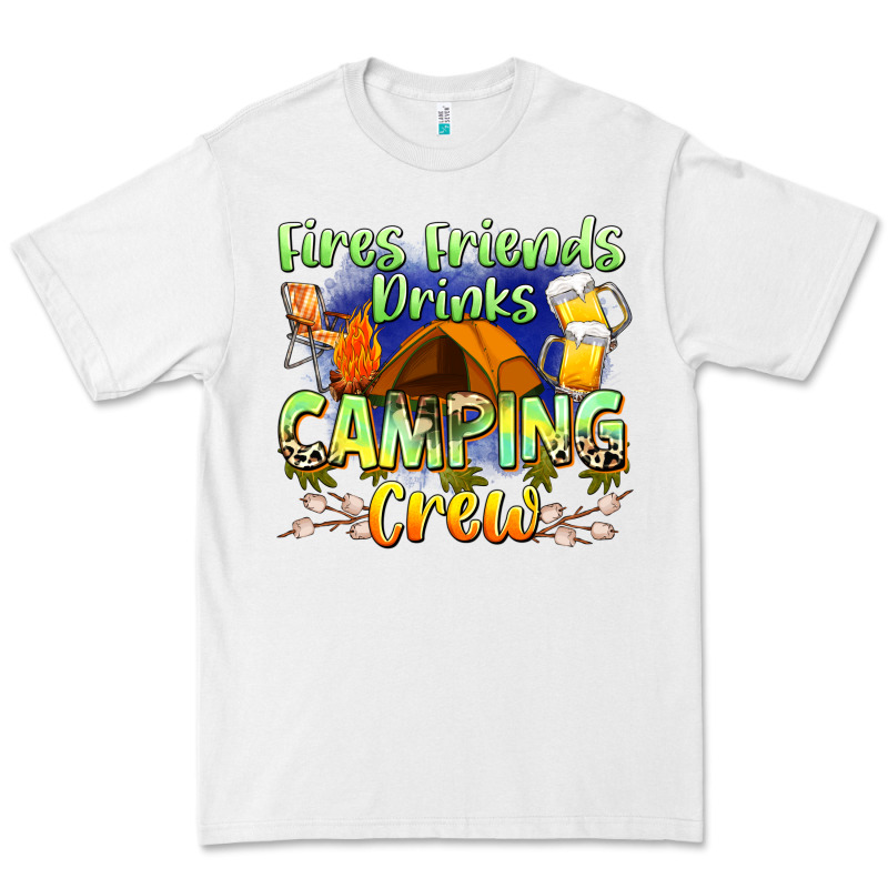 Fires Friends Drinks Camping Crew Premium Tee by Zillion Design Studio | Teevron
