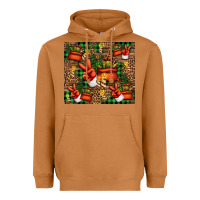 Meerkat Christmas Santa Claus peace hand Heavyweight Hoodie - Jasminsmagicworld