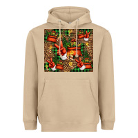 Mushroom Christmas Santa Claus peace hand Heavyweight Hoodie - Jasminsmagicworld