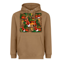 Toasted Coconut Christmas Santa Claus peace hand Heavyweight Hoodie - Jasminsmagicworld