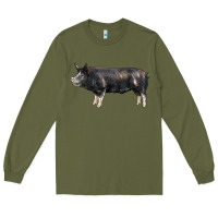Army Green berkshire pig Long Sleeve Tee - LillyAllenDesigns