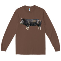 Chestnut berkshire pig Long Sleeve Tee - LillyAllenDesigns