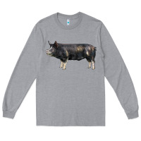Heather Grey berkshire pig Long Sleeve Tee - LillyAllenDesigns