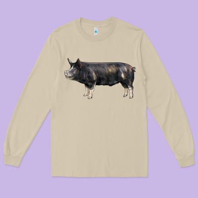 Berkshire Pig Long Sleeve Tee Designed By Lillyallendesigns