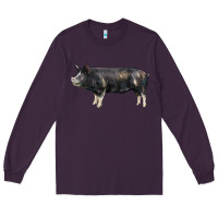 Plum berkshire pig Long Sleeve Tee - LillyAllenDesigns