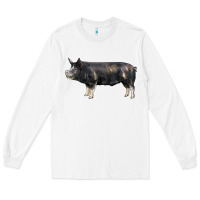 White berkshire pig Long Sleeve Tee - LillyAllenDesigns