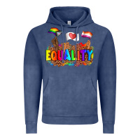 Vintage Denim equality pride flags Vintage Hoodie - AdoDesignShop