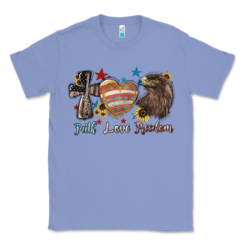 Faith Love Freedom Usa Classic Tee by NancyCooperArtShop | Teevron