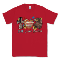 Red faith love freedom usa Classic Tee - NancyCooperArtShop