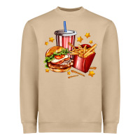 Mushroom hamburger potatoes and coke Heavyweight Sweatshirt - AdoDesignShop