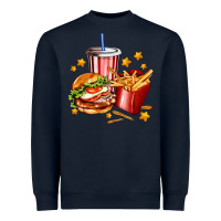 Navy hamburger potatoes and coke Heavyweight Sweatshirt - AdoDesignShop