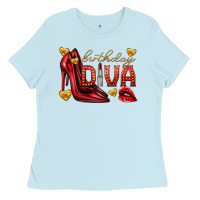 Baby Blue birthday diva Ladies Tee - texasbilliewilder