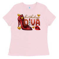 Bubblegum Pink birthday diva Ladies Tee - texasbilliewilder