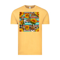 Vintage Mustard serape leopard seamless pattern Vintage Tee - BundleAndBundleShop