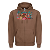 Chestnut all you need is love Zipper Hoodie - NancyCooperArtShop