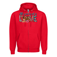 Red all you need is love Zipper Hoodie - NancyCooperArtShop