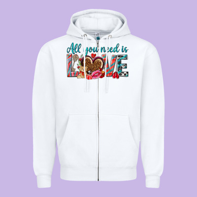 All You Need Is Love Zipper Hoodie Designed By Nancycooperartshop