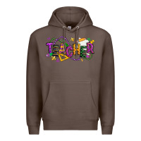 Coffee mardi gras teacher Premium Hoodie - texasbilliewilder