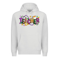 Dove Grey mardi gras teacher Premium Hoodie - texasbilliewilder