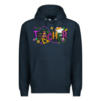 Navy mardi gras teacher Premium Hoodie - texasbilliewilder