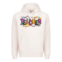 Pale Pink mardi gras teacher Premium Hoodie - texasbilliewilder
