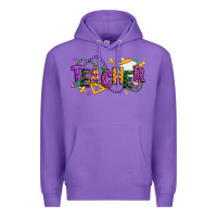 Purple mardi gras teacher Premium Hoodie - texasbilliewilder