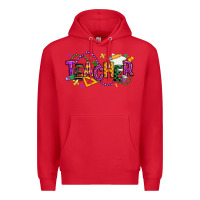 Red mardi gras teacher Premium Hoodie - texasbilliewilder