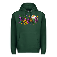 Sports Green mardi gras teacher Premium Hoodie - texasbilliewilder