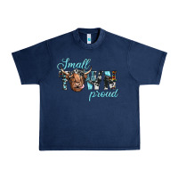 Navy small town proud Urban Heavy Tee - JahusDesignShop