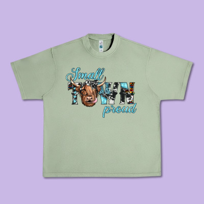 Small Town Proud Urban Heavy Tee Designed By Jahusdesignshop