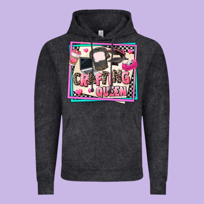 Crafting Queen Vintage Hoodie Designed By Adodesignshop
