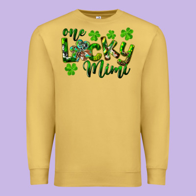 St. Patrick's Day One Lucky Mimi Premium Sweatshirt Designed By Ranaportraitstore