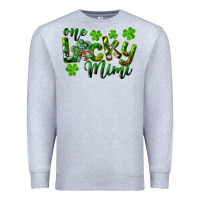Heather Grey st. patrick's day one lucky mimi Premium Sweatshirt - RanaPortraitStore