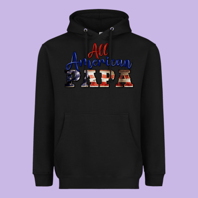 All American Papa Heavyweight Hoodie Designed By Barkaloodesign