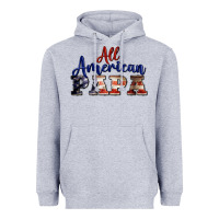 Heather Grey all american papa Heavyweight Hoodie - BarkalooDesign