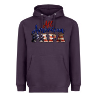 Plum all american papa Heavyweight Hoodie - BarkalooDesign