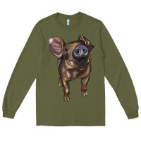 Army Green baby duroc pig Long Sleeve Tee - LillyAllenDesigns