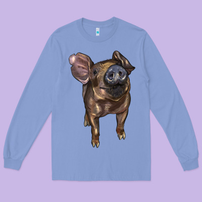 Baby Duroc Pig Long Sleeve Tee Designed By Lillyallendesigns