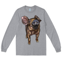 Heather Grey baby duroc pig Long Sleeve Tee - LillyAllenDesigns