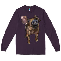 Plum baby duroc pig Long Sleeve Tee - LillyAllenDesigns
