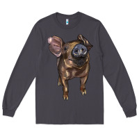 Smoke baby duroc pig Long Sleeve Tee - LillyAllenDesigns