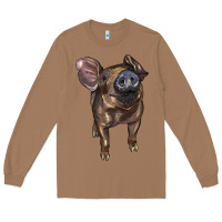 Toasted Coconut baby duroc pig Long Sleeve Tee - LillyAllenDesigns