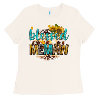 Bone blessed memaw with sunflowers Ladies Tee - texasbilliewilder