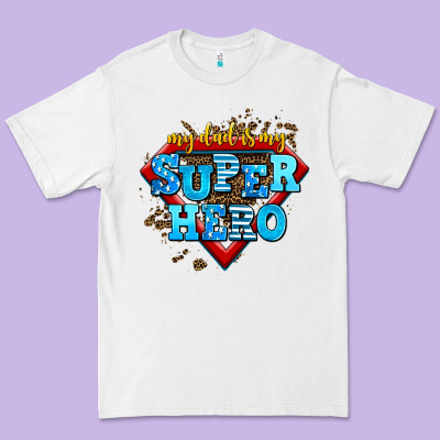 My Dad Is My Super Hero Premium Tee Designed By Adodesignshop