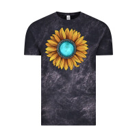 Cloud Black sunflower gemstone Vintage Tee - JahusDesignShop